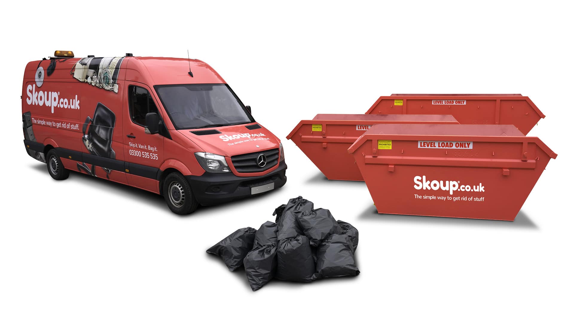 Van vs Skip Rubbish Removal Skoup